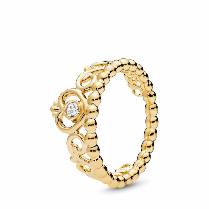 Pandora Australia Shine™ My Princess Tiara Stackable Ring - 18ct Gold Plated | UVZYBJ261